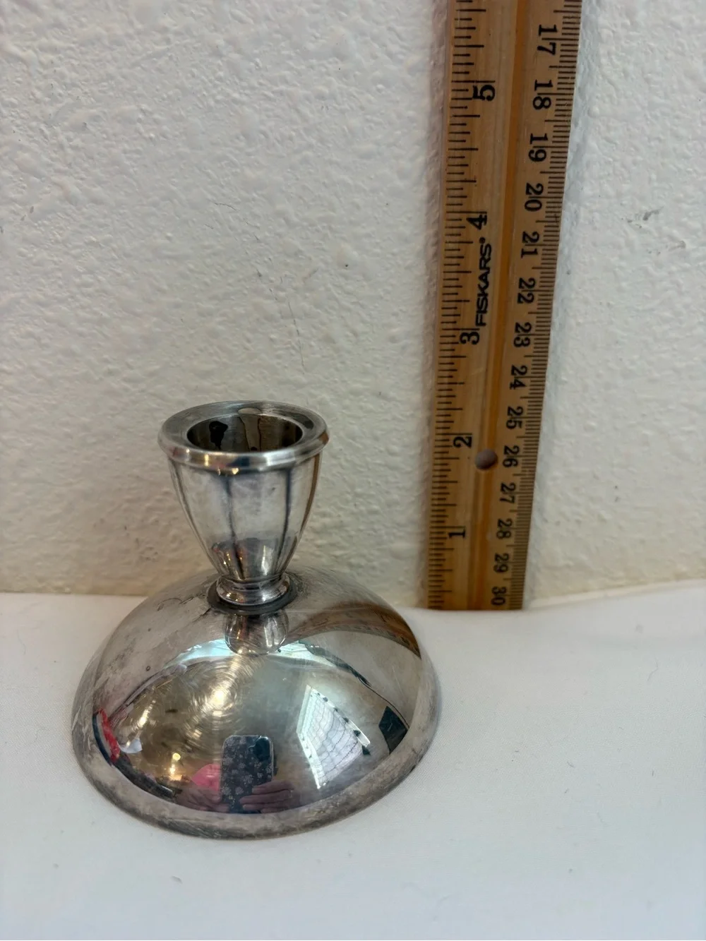 Oneida silver plated candle holder